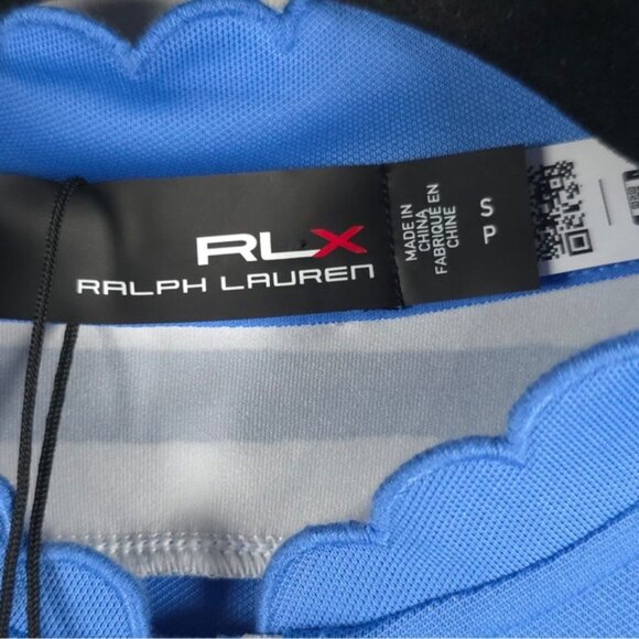 NWT RLX RALPH LAUREN Golf 2/15 HRBR BLUE Cap Sleeve Pique Shirt Size S - Picture 8 of 16